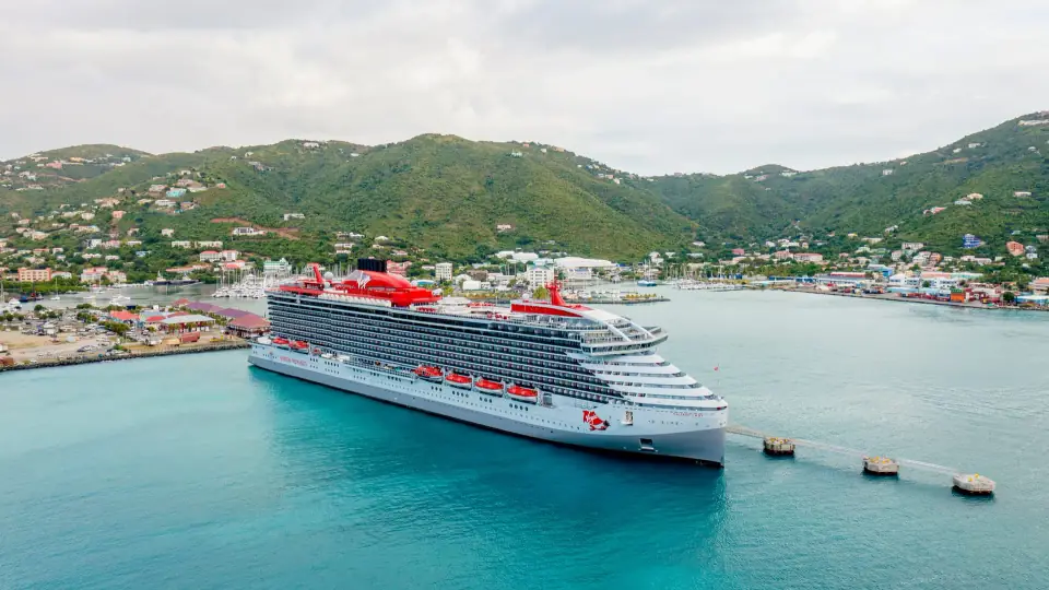 Valiant Lady docked in the British Virgin Islands